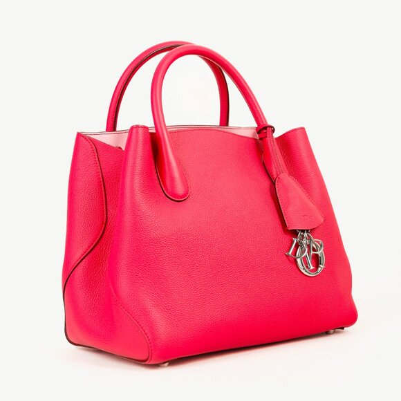 Christian Dior Open Bar Small Pink Supple Grained Calfskin Leather Tote - Picture 2 of 14